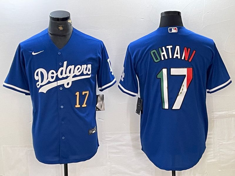 Men Los Angeles Dodgers 17 Ohtani Blue Nike Game MLB Jersey style 18